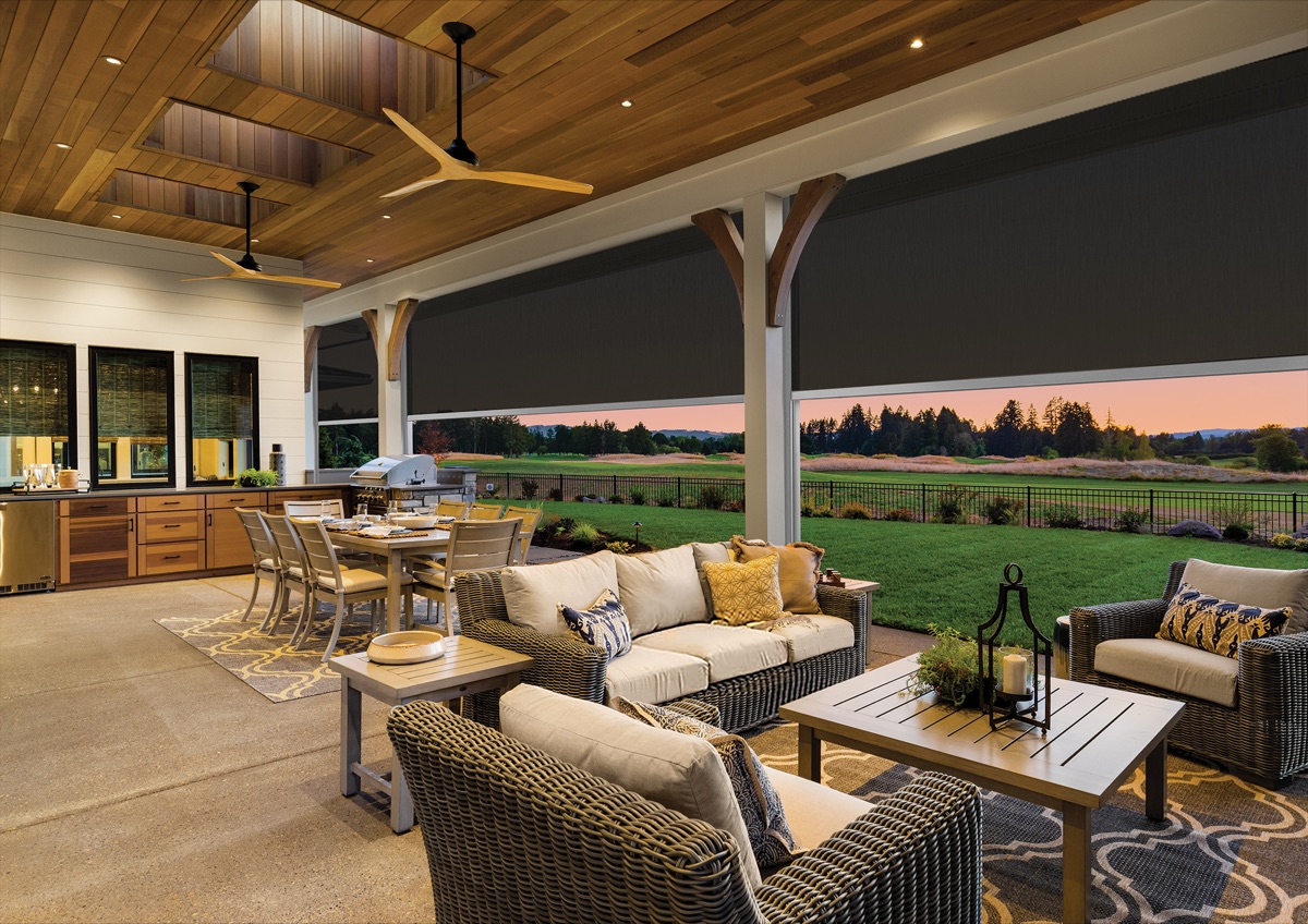 Custom window treatments in a beautifully designed Oklahoma home